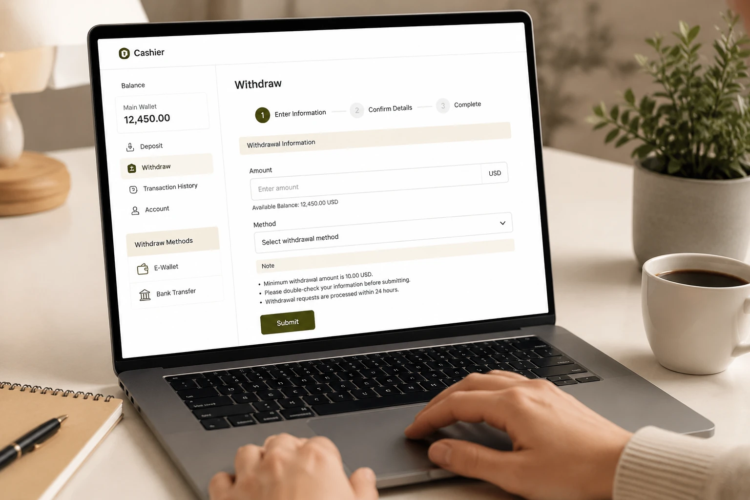 How a Cashout Request May Work